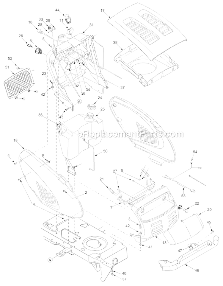 Page F Diagram and Parts List for 14AZ809K766 Big Red -2004 Troy-Bilt Lawn Tractor