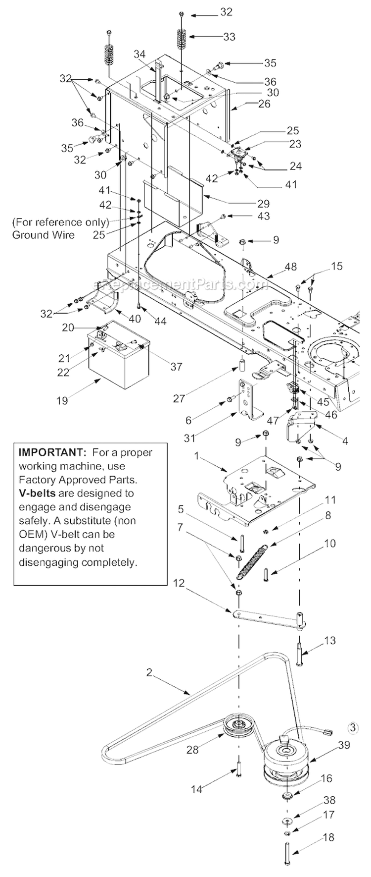 Page G Diagram and Parts List for 14AZ809K766 Big Red -2004 Troy-Bilt Lawn Tractor