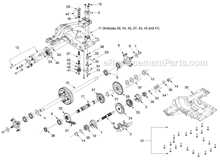 Page H Diagram and Parts List for 14AZ809K766 Big Red -2004 Troy-Bilt Lawn Tractor