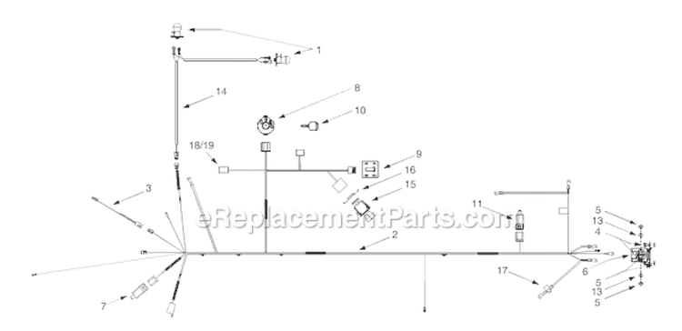 Page E Diagram and Parts List for 14BV809H063 2000 Troy-Bilt Lawn Tractor