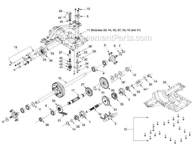 Page I Diagram and Parts List for 14BV809H063 2001 Troy-Bilt Lawn Tractor