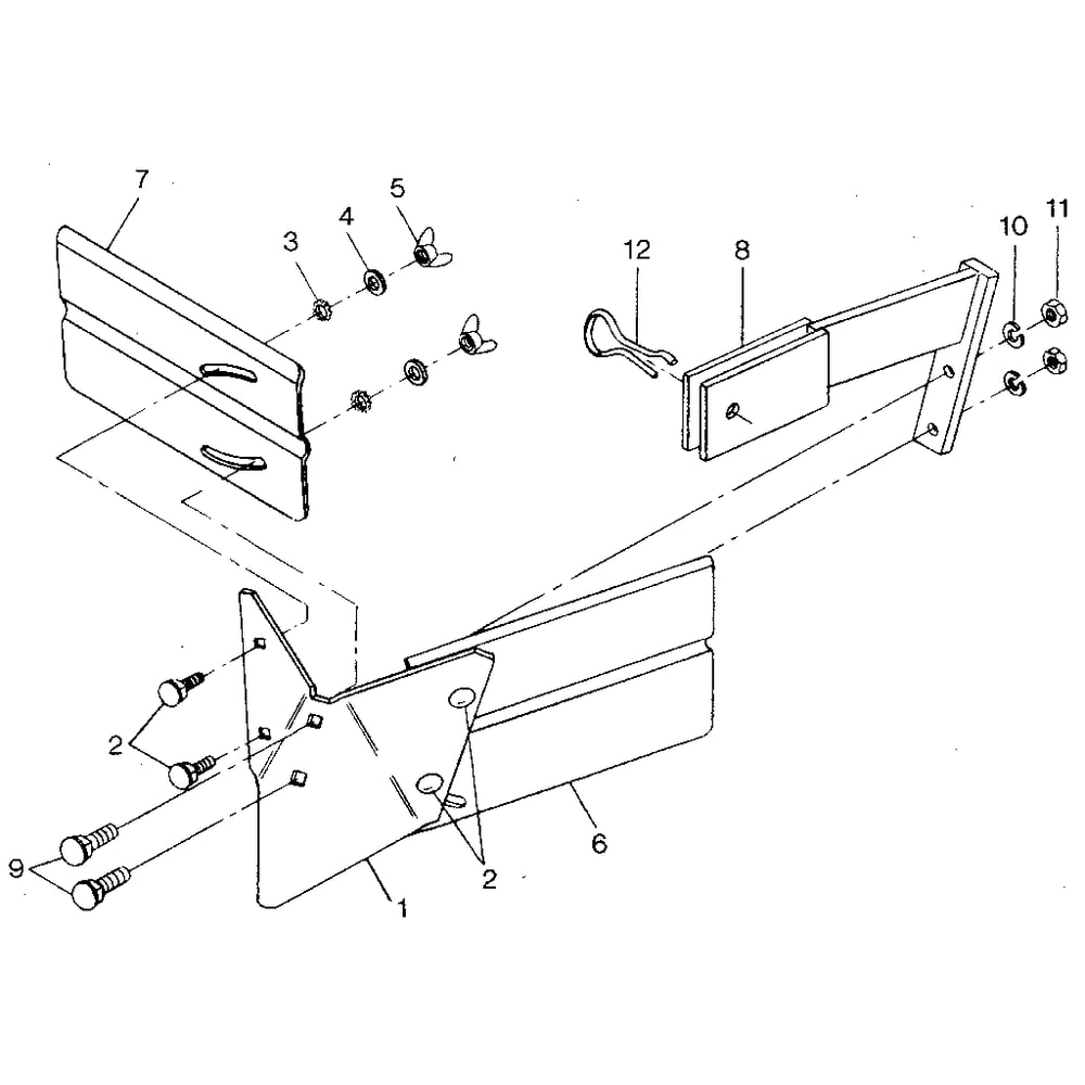 Hiller/Furrower Part #20868 (Viewed From Front Of Tiller) Diagram and Parts List for JUNIORSERIAL#M74690ANDUP  Troy-Bilt Tiller