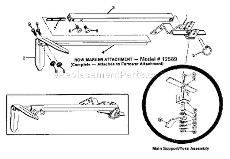 Page A Diagram and Parts List for 1569  Troy-Bilt Lawn Tractor Accessories