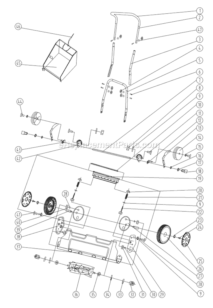 Page A Diagram and Parts List for 15A-3100766 TBR18 -2011 Troy-Bilt Lawn Mower
