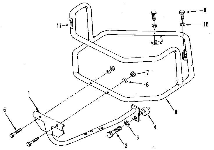 Wraparound Bumper Diagram and Parts List for HORSE 857037 AND UP Troy-Bilt Tiller