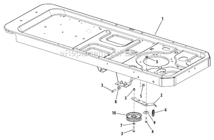 Frame Diagram and Parts List for 17AF2ACP011 2008 Troy-Bilt Lawn Tractor