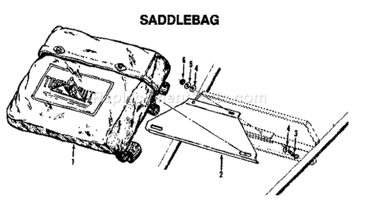 Page A Diagram and Parts List for 1945  Troy-Bilt Lawn Tractor Accessories
