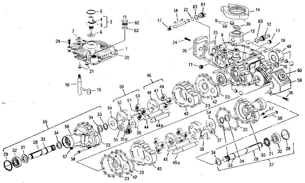 Eaton Hydrostatic Diagram and Parts List for 98725943  Troy-Bilt Lawn Tractor