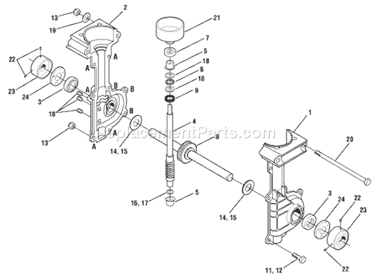 Page B Diagram and Parts List for 21A-128T063 2003 Troy-Bilt Cultivator