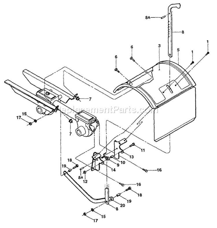 Page G Diagram and Parts List for 21A-520-081  Troy-Bilt Tiller