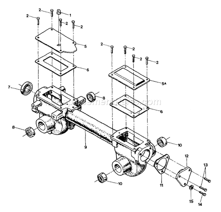 Page H Diagram and Parts List for 21A-520-081  Troy-Bilt Tiller