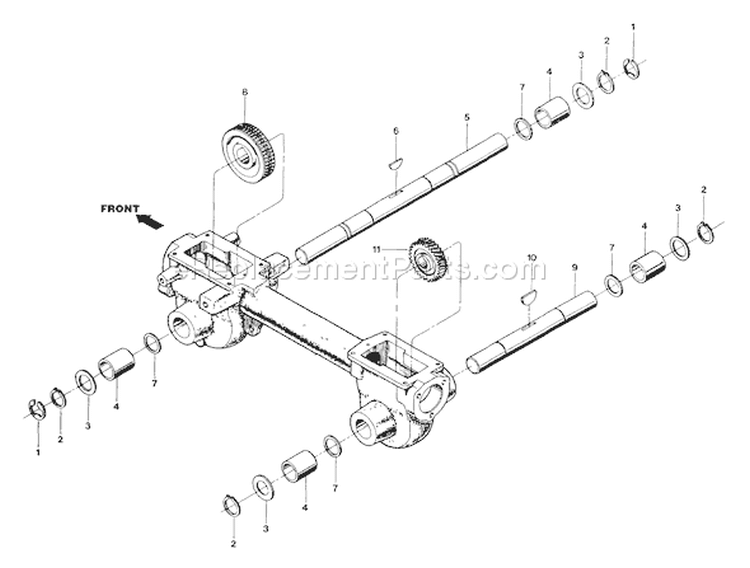 Page B Diagram and Parts List for 21A-521-081  Troy-Bilt Tiller