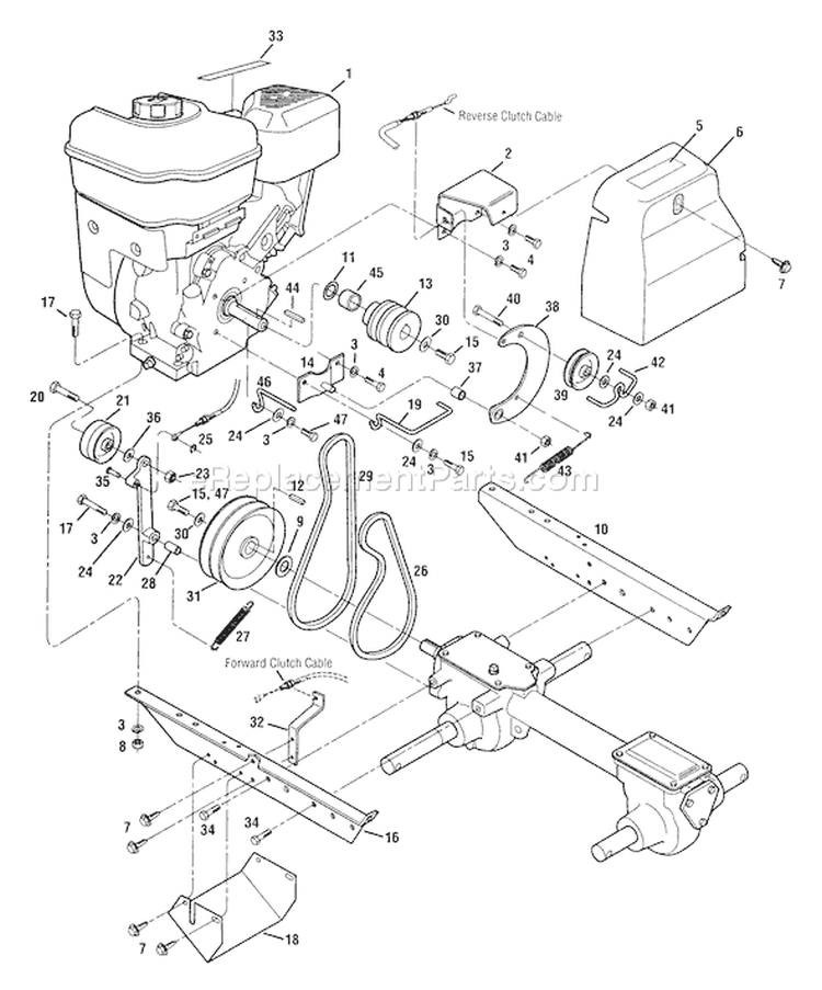 Page D Diagram and Parts List for 21A-521-081  Troy-Bilt Tiller