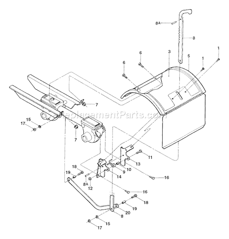 Page E Diagram and Parts List for 21A-521-081  Troy-Bilt Tiller