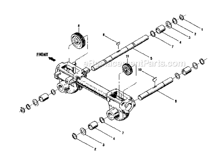 Wheel ShaftTiller Shaft Diagram and Parts List for 21A-640C711  Troy-Bilt Tiller