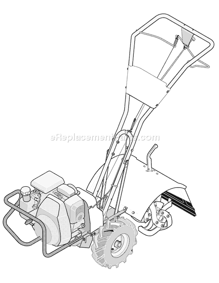 Page D Diagram and Parts List for 21A-643B066 2007 Troy-Bilt Tiller