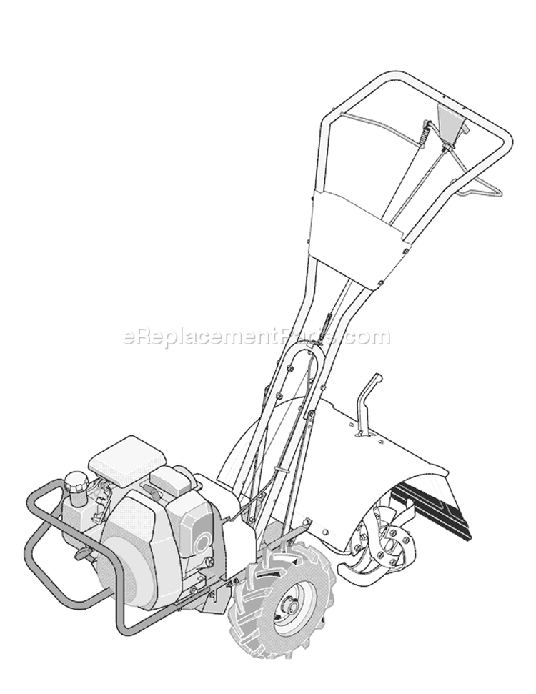 Page D Diagram and Parts List for 21A-643B766 2006 Troy-Bilt Tiller