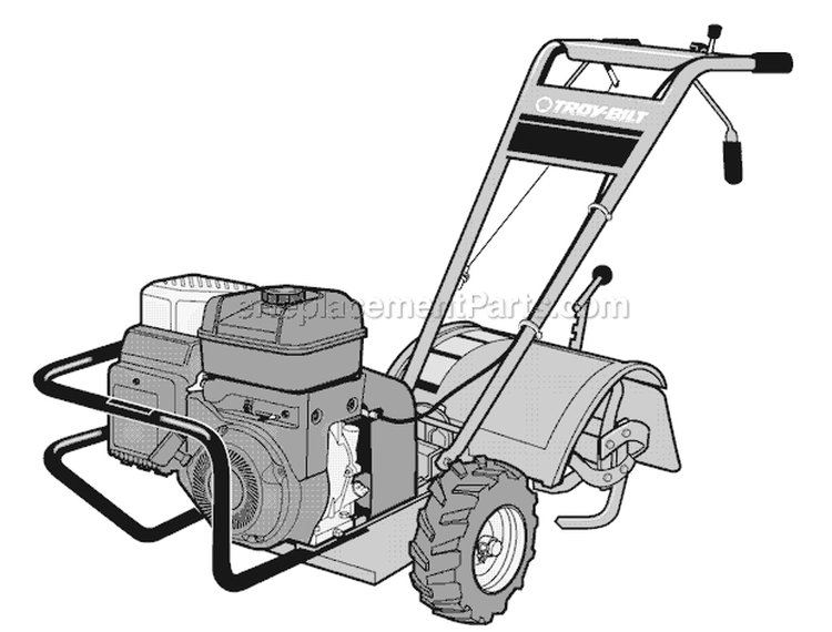 Page E Diagram and Parts List for 21A-662D066 2009 Troy-Bilt Tiller