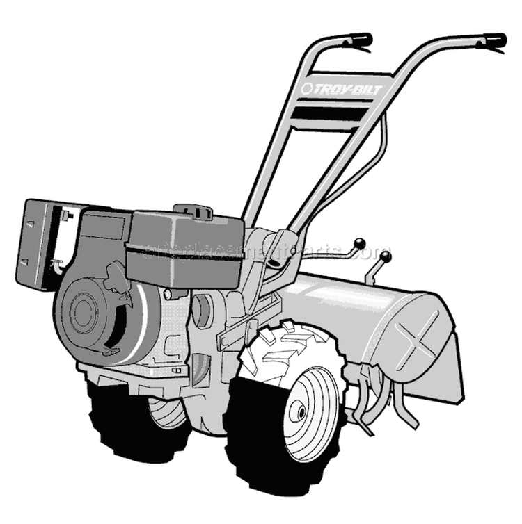 Page K Diagram and Parts List for 21A-682J766 2009 Troy-Bilt Tiller