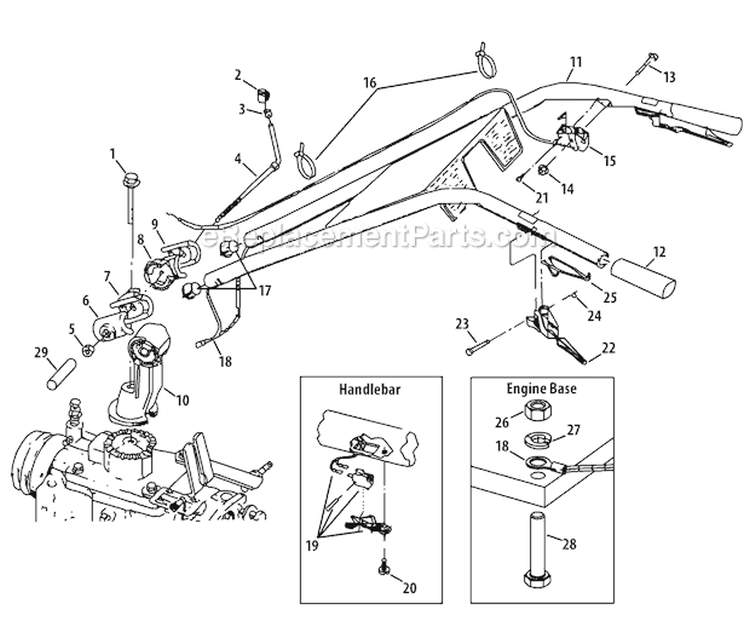 Page F Diagram and Parts List for 21A-682J766 2009 Troy-Bilt Tiller