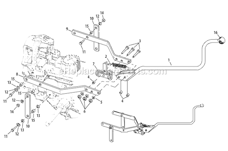 Page B Diagram and Parts List for 21A-682P766 2010 Troy-Bilt Tiller