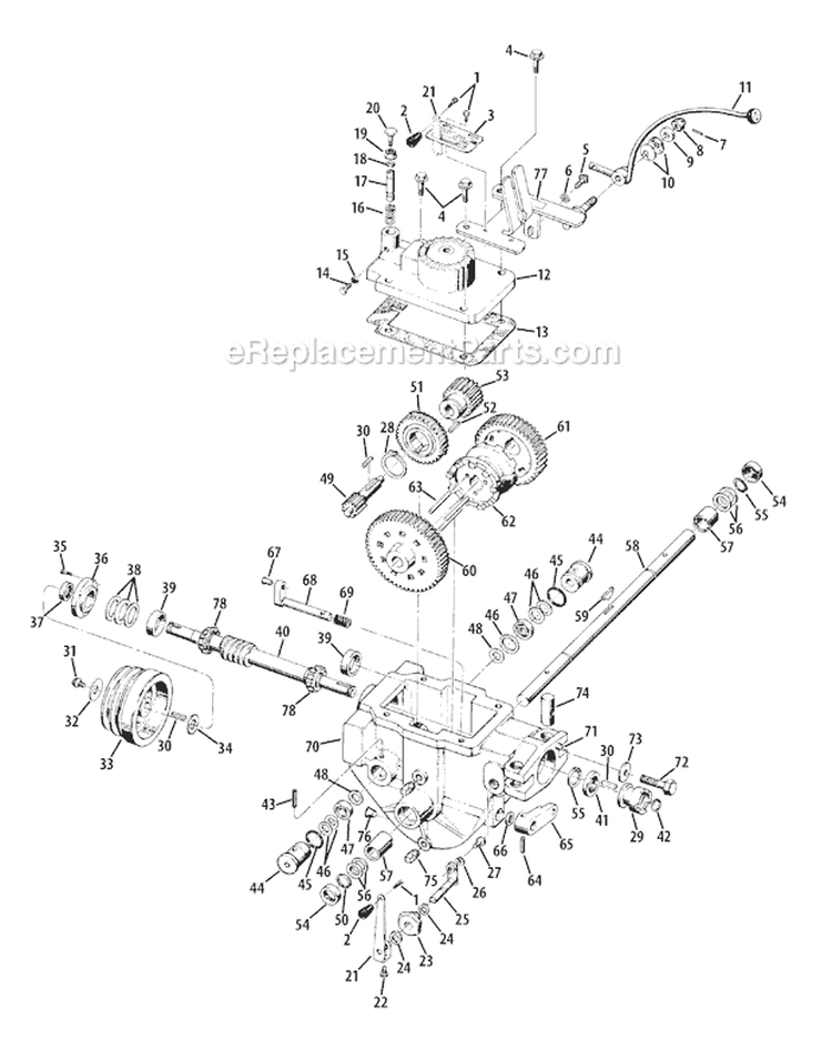 Page J Diagram and Parts List for 21A-682P766 2011 Troy-Bilt Tiller