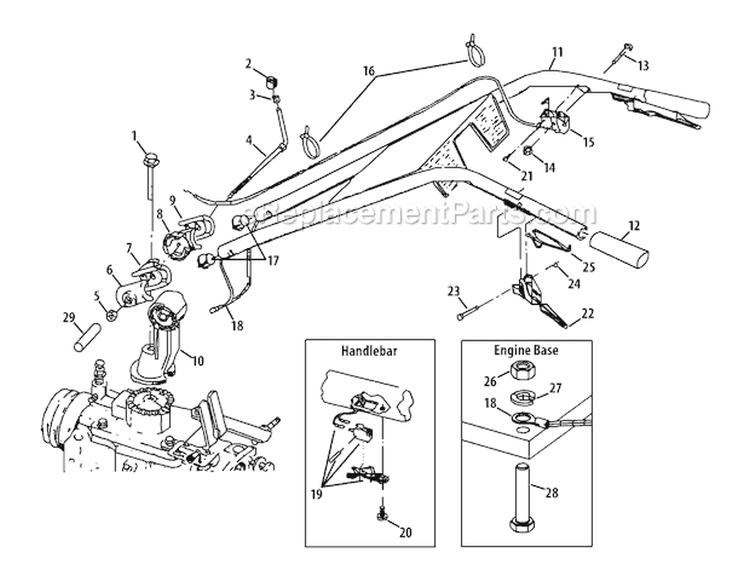 Page C Diagram and Parts List for 21A-682P766 2011 Troy-Bilt Tiller