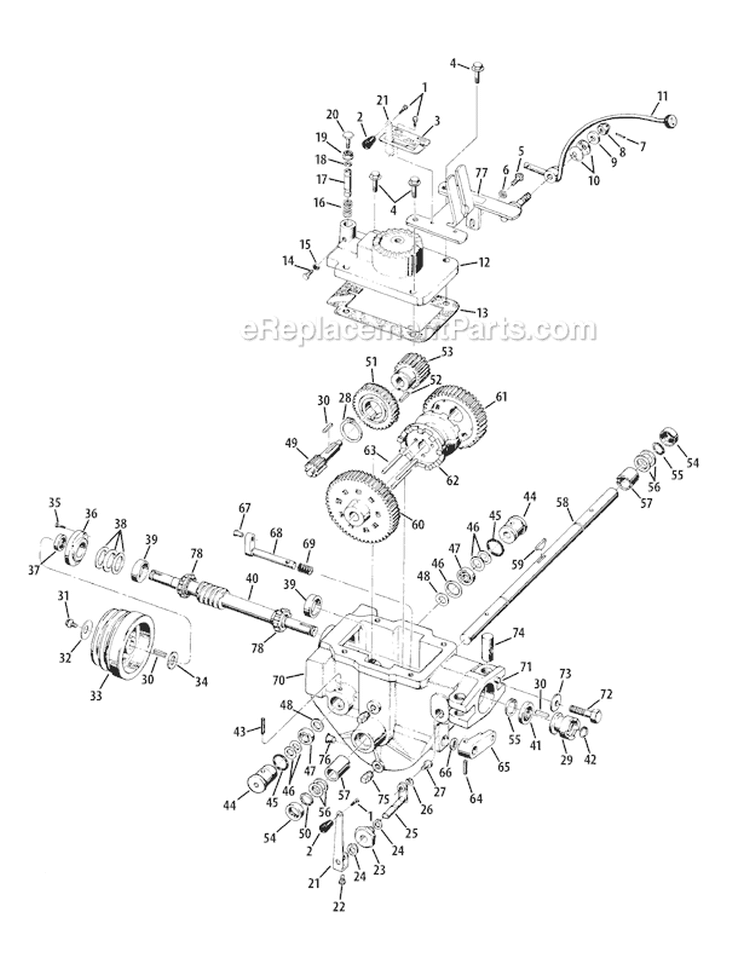 Page J Diagram and Parts List for 21A-682P766 2012 Troy-Bilt Tiller