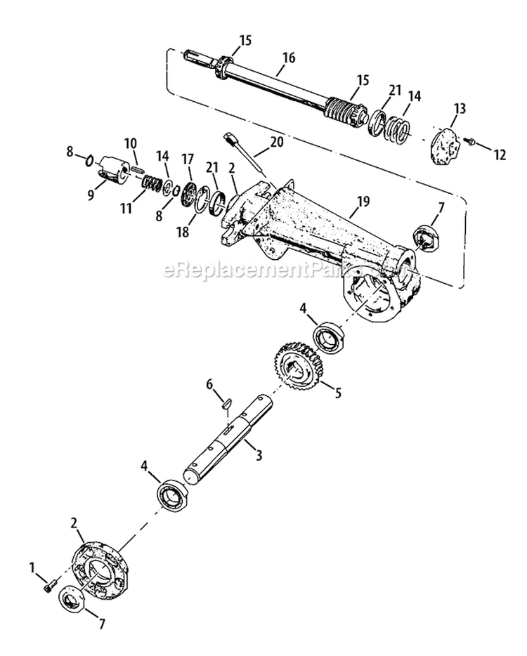 Page H Diagram and Parts List for 21A-682P766 2012 Troy-Bilt Tiller