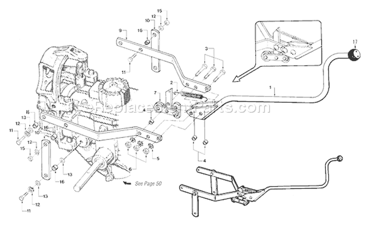 Page J Diagram and Parts List for 21AE682L063 2003 Troy-Bilt Tiller