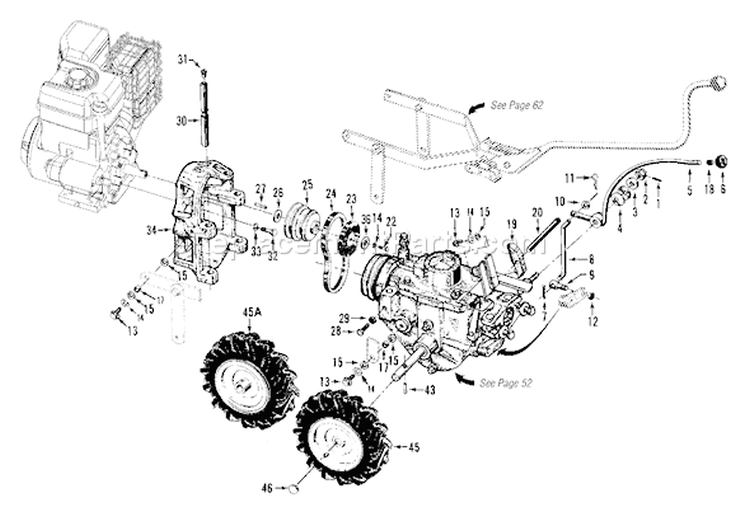 Page I Diagram and Parts List for 21AE682L063 2003 Troy-Bilt Tiller