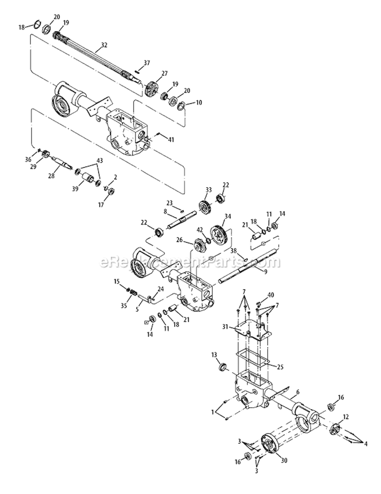 Page E Diagram and Parts List for 21AE662K766 2011 Troy-Bilt Tiller