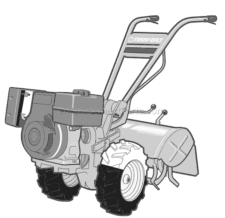 Page L Diagram and Parts List for 21AE682L766 2010 Troy-Bilt Tiller