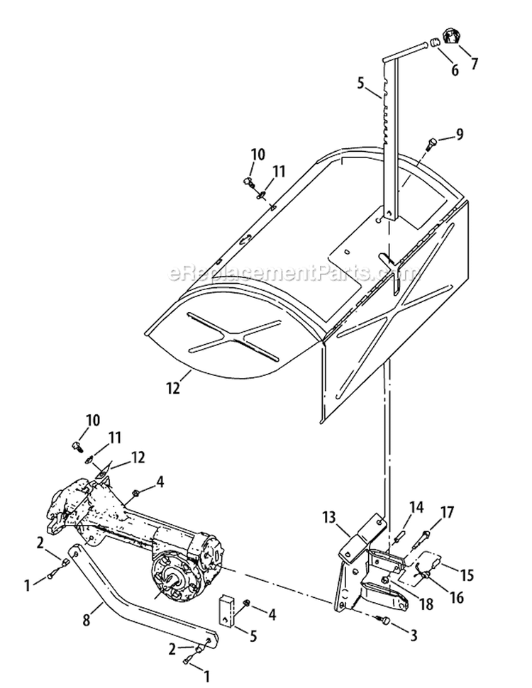 Page B Diagram and Parts List for 21AE682L766 2010 Troy-Bilt Tiller