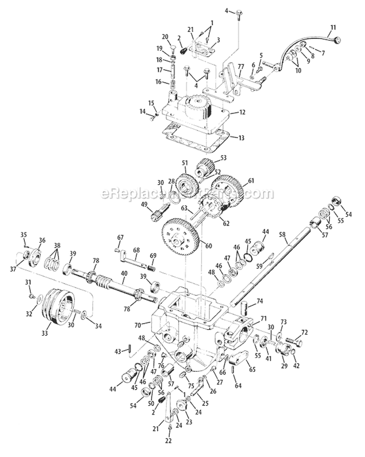 Page J Diagram and Parts List for 21AE682L766 2012 Troy-Bilt Tiller