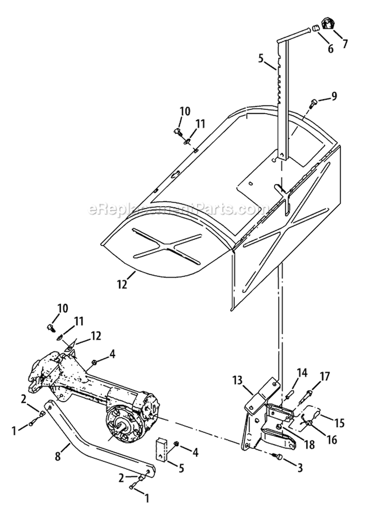 Page B Diagram and Parts List for 21AE682L766 2012 Troy-Bilt Tiller