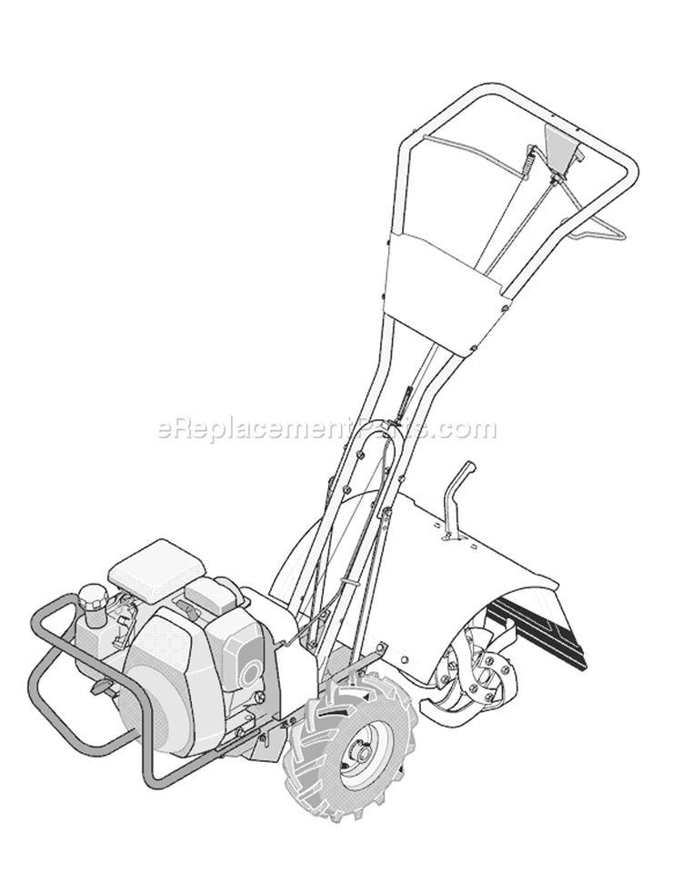Page D Diagram and Parts List for 21B-643B766 2006 Troy-Bilt Tiller
