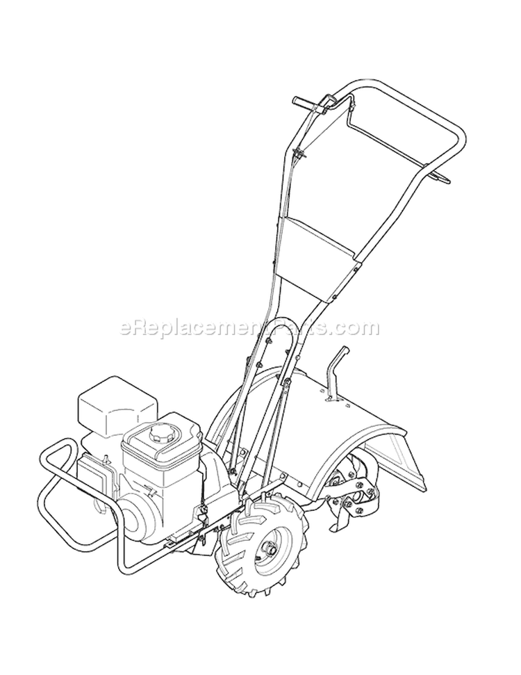 Page D Diagram and Parts List for 21C-644D211 2009 Troy-Bilt Tiller