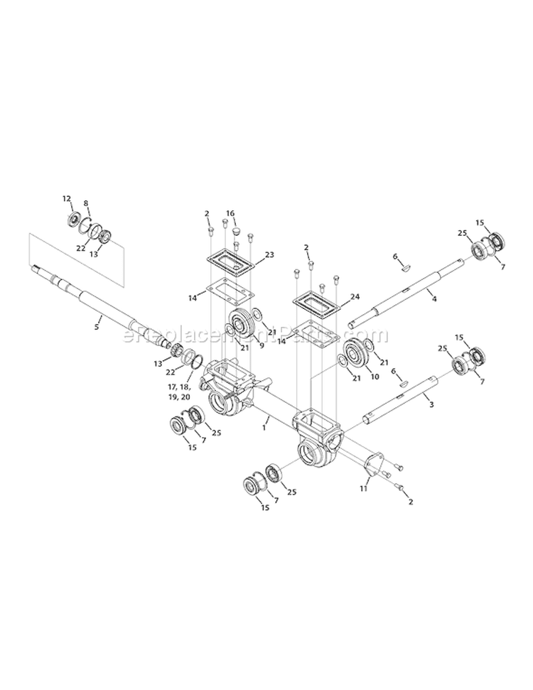 Page E Diagram and Parts List for 21C-644D211 2009 Troy-Bilt Tiller