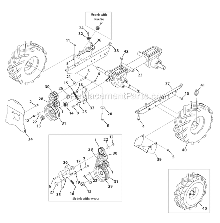 Page A Diagram and Parts List for 21C-655A766 2009 Troy-Bilt Tiller