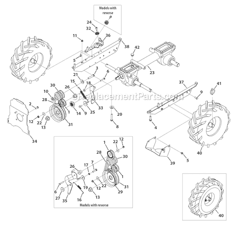 Page A Diagram and Parts List for 21C-655A766 2010 Troy-Bilt Tiller