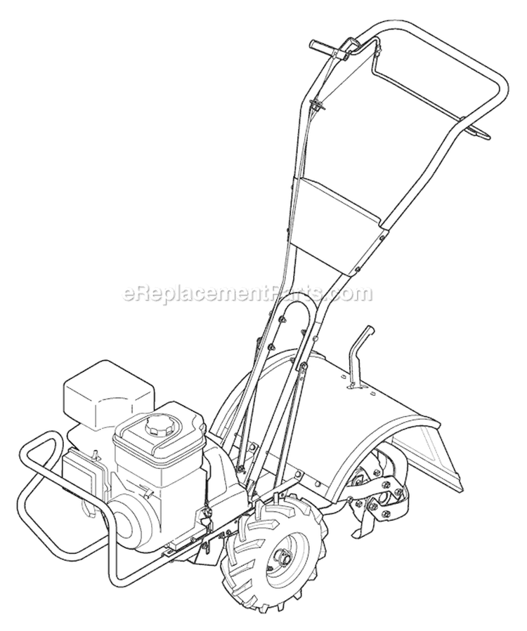 Page F Diagram and Parts List for 21C-65M1011 2010 Troy-Bilt Tiller