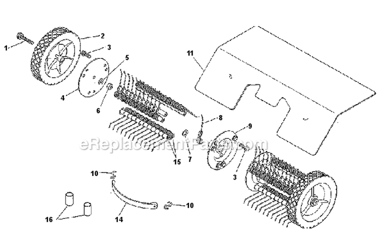 Page A Diagram and Parts List for 21CA144R966 2009 Troy-Bilt Cultivator
