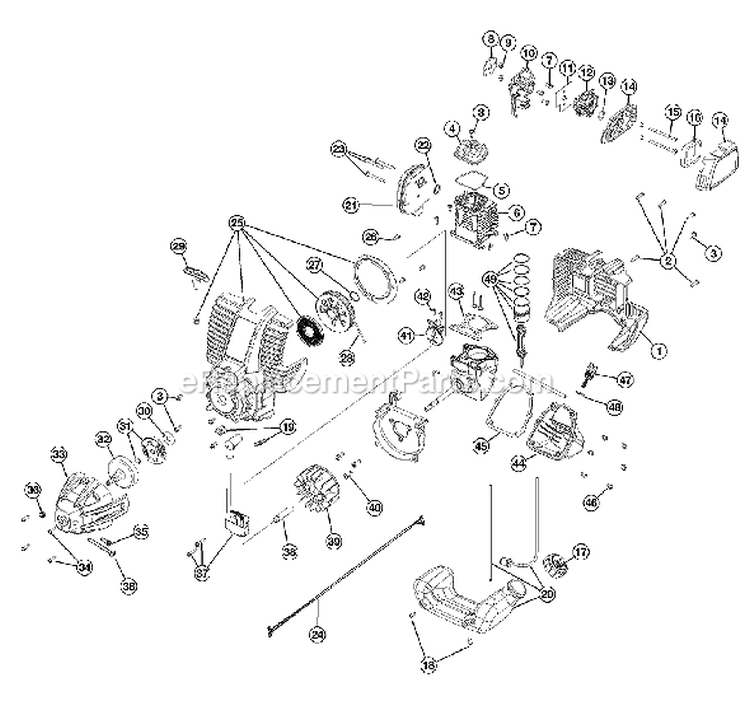 Page B Diagram and Parts List for 21CA144R966 2009 Troy-Bilt Cultivator