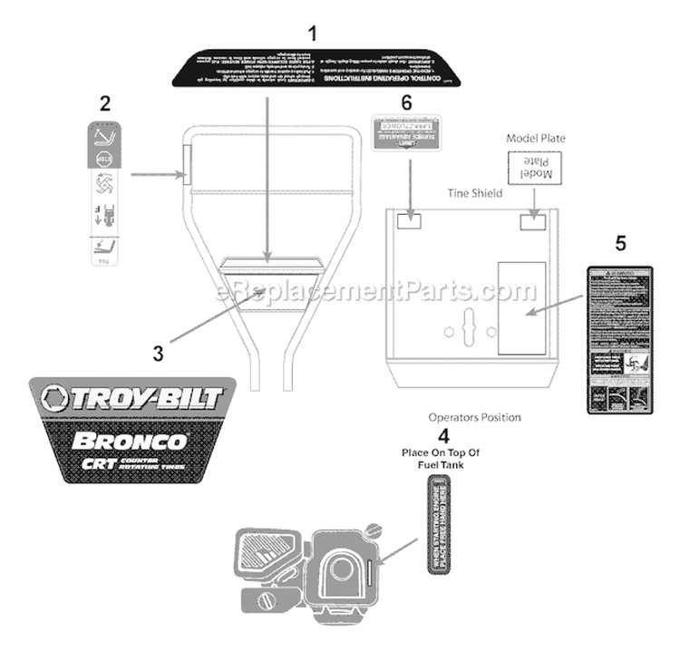 Page C Diagram and Parts List for 21D-644D211 2011 Troy-Bilt Tiller