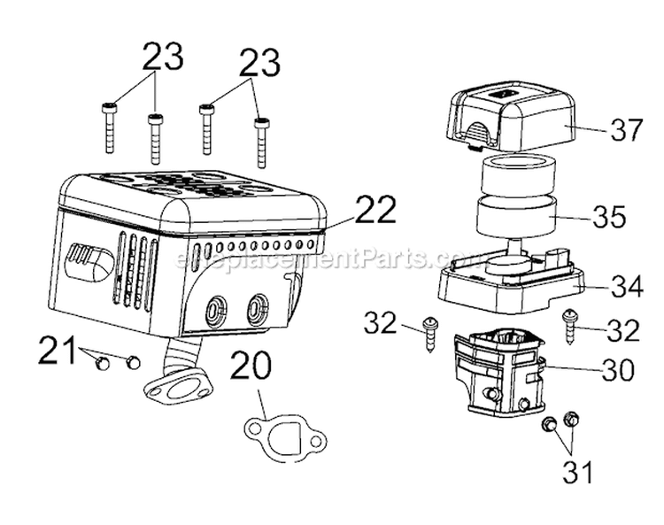 Page A Diagram and Parts List for 21D-64M1066 2012 Troy-Bilt Tiller