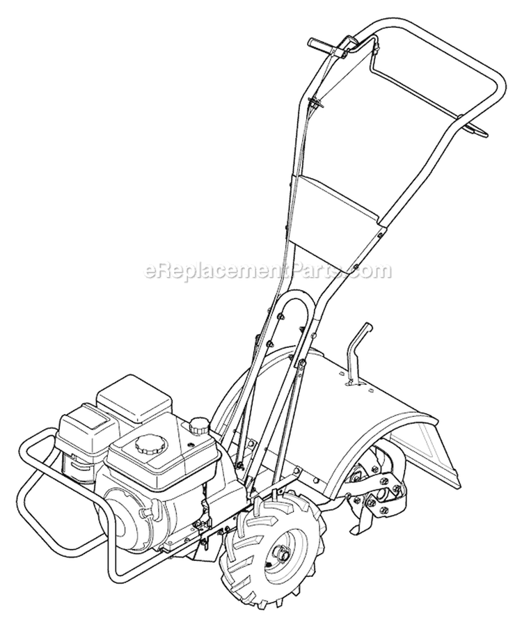 Page D Diagram and Parts List for 21D-655A766 2012 Troy-Bilt Tiller