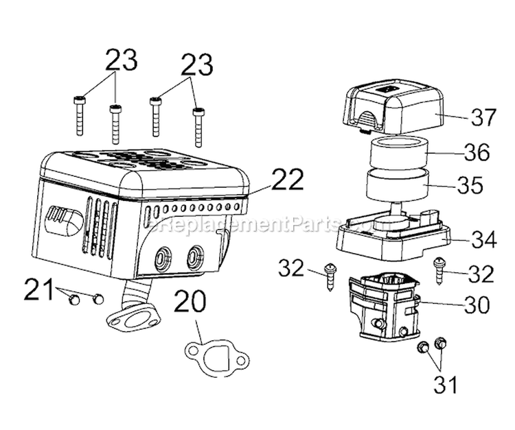 Page A Diagram and Parts List for 21D-65M1011 2011 Troy-Bilt Tiller