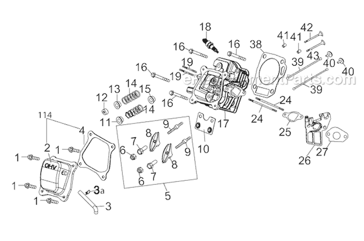 Page D Diagram and Parts List for 21D-65M1011 2011 Troy-Bilt Tiller
