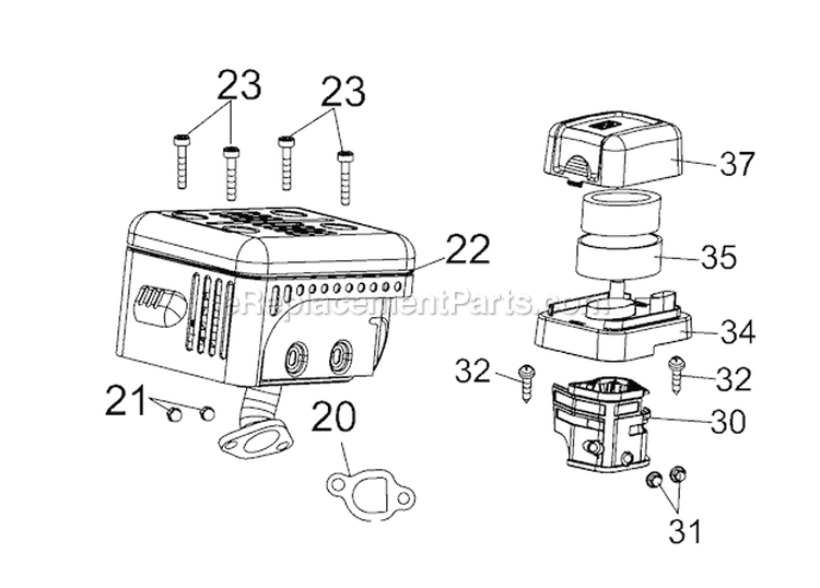 Page A Diagram and Parts List for 21D-65M1011 2012 Troy-Bilt Tiller